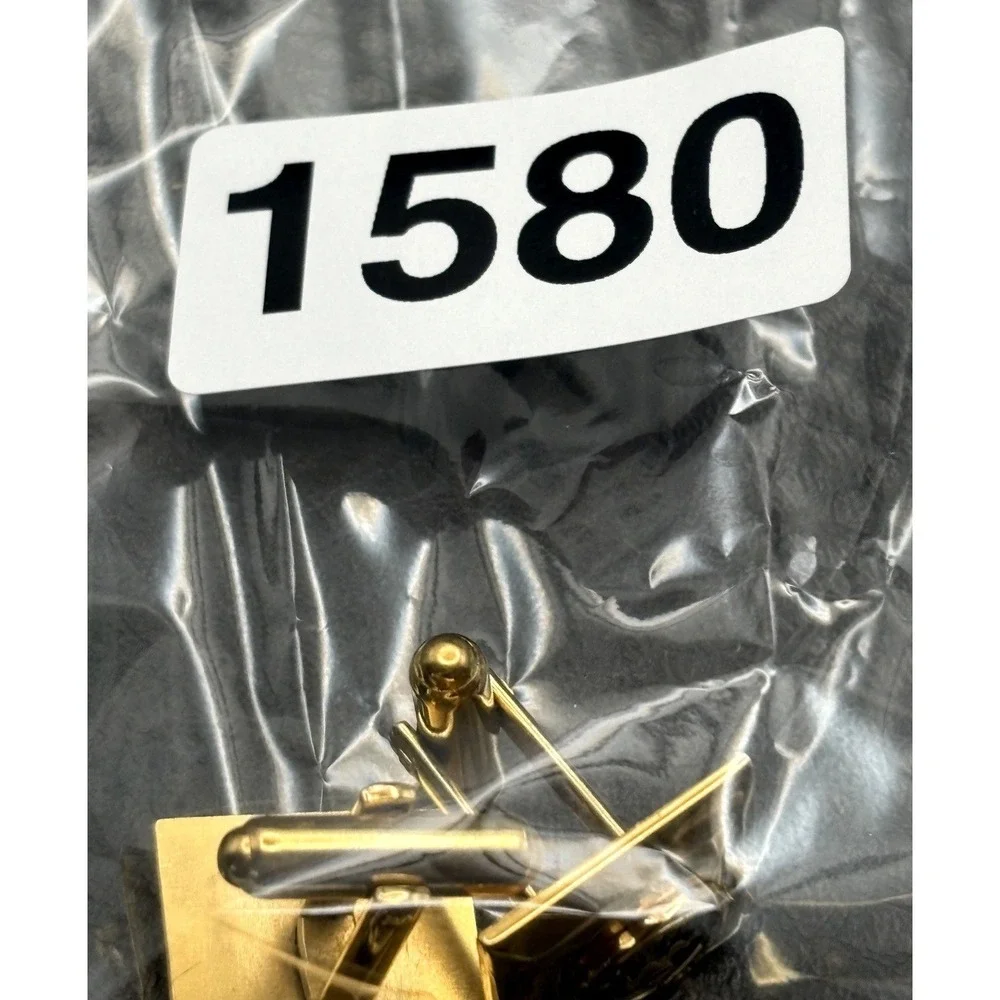 Vintage University of Tennessee Medical Units Snake Gold Tone Square Cufflinks